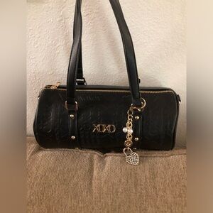 XOXO Black Shoulder Bag with Gold Details